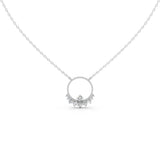 Fancy Open Circle Round Cut 1.48 Cttw Lab Grown Diamond Pendant