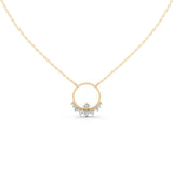 Fancy Open Circle Round Cut 1.48 Cttw Lab Grown Diamond Pendant
