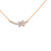 Fancy Marquise and Round Cut 1.26 Cttw Lab Grown Diamond Bar Pendant