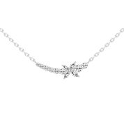 Fancy Marquise and Round Cut 1.26 Cttw Lab Grown Diamond Bar Pendant