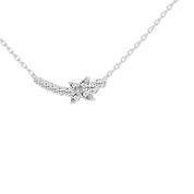 Fancy Marquise and Round Cut 1.26 Cttw Lab Grown Diamond Bar Pendant