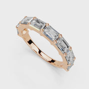 Emerald Cut Lab Grown Diamond Anniversary Band
