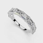 Emerald Cut Lab Grown Diamond Anniversary Band