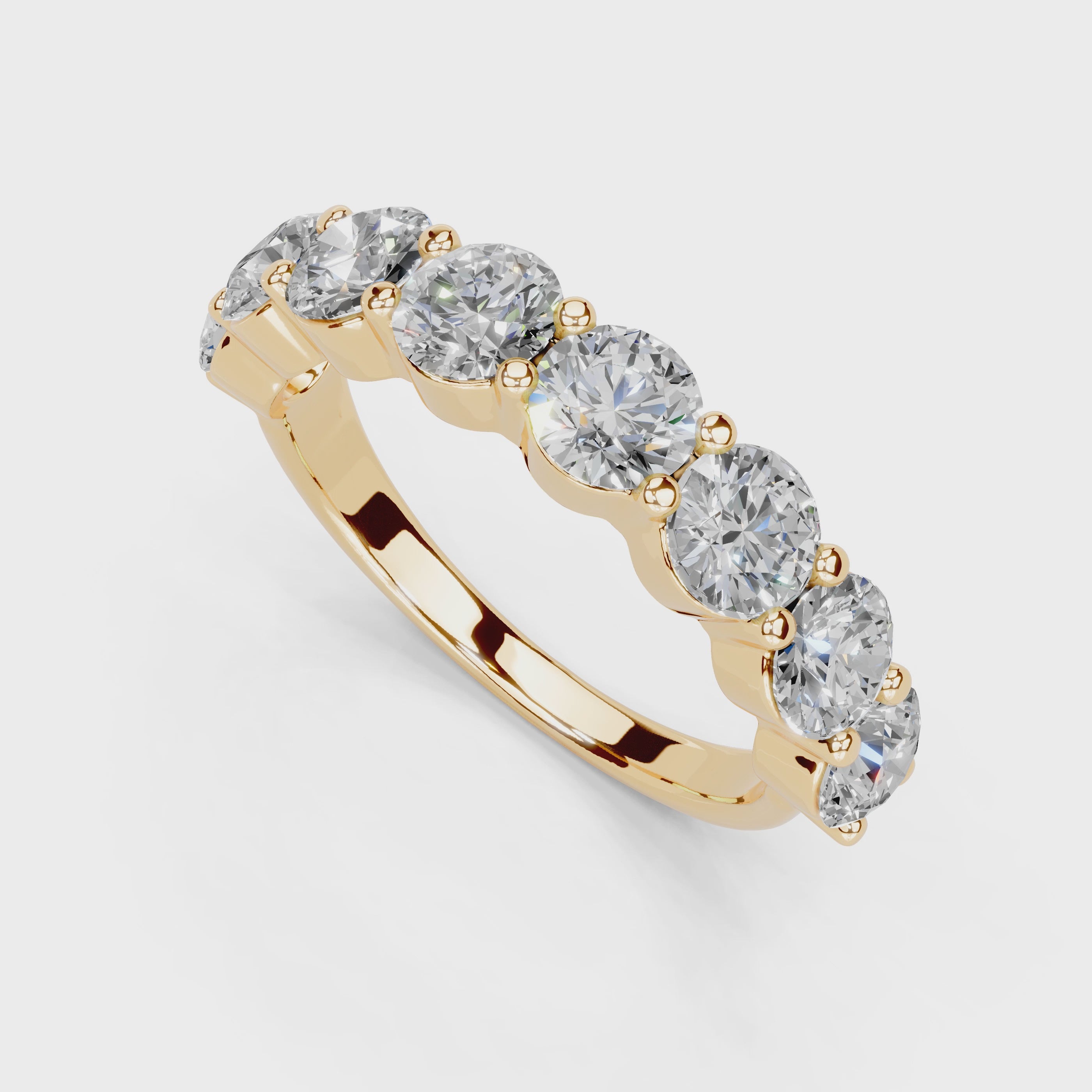 Round Cut Lab Grown Diamond Anniversary Band