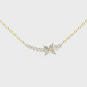 Colgante con barra de diamantes cultivados en laboratorio de 1,26 cts en talla marquesa y redonda