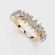 Heart Cut Lab Grown Diamond Anniversary Band