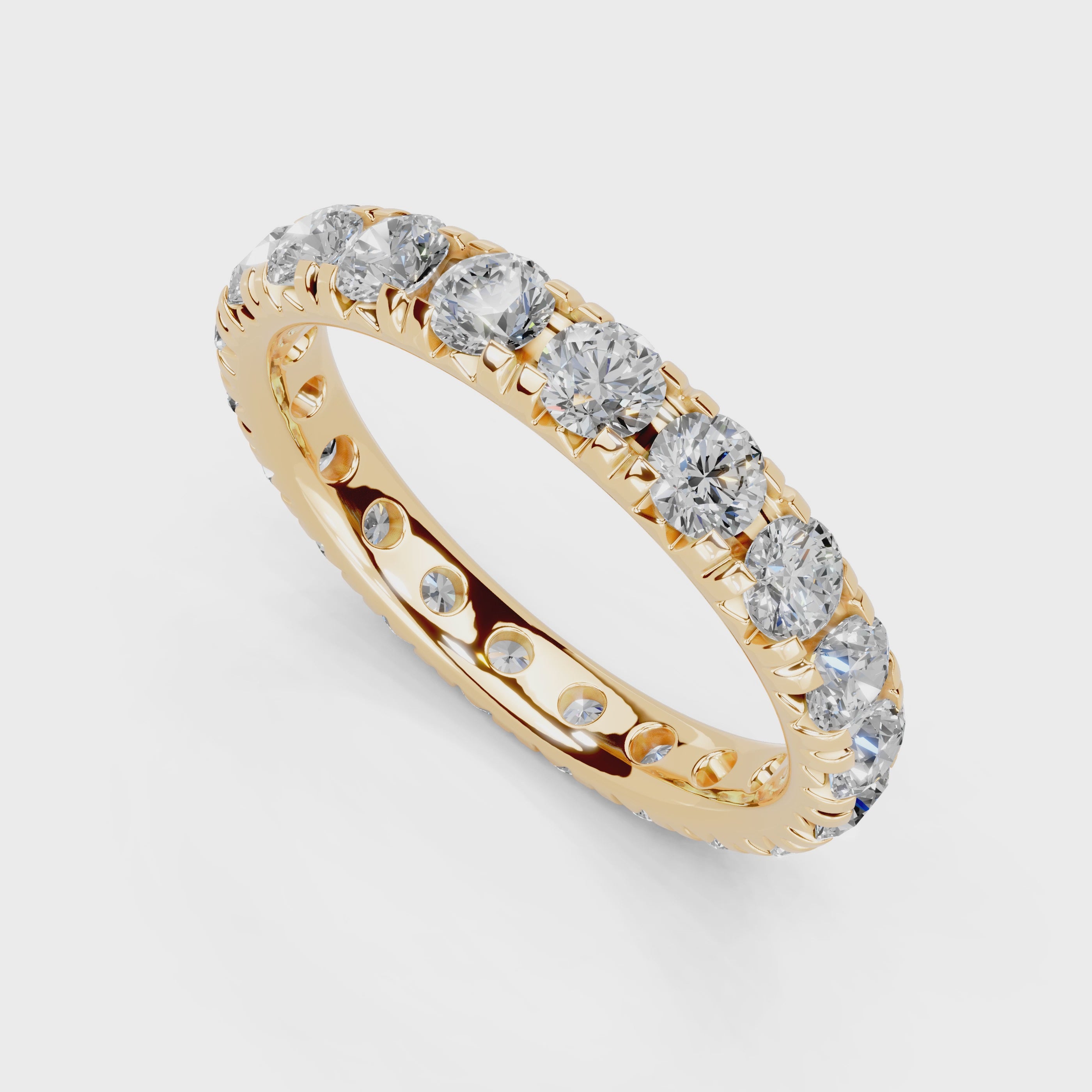 Round Cut Lab Grown Diamond Eternity  Band