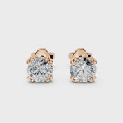 Double Prong Round cut 1 Cttw Lab Grown Diamond Studs
