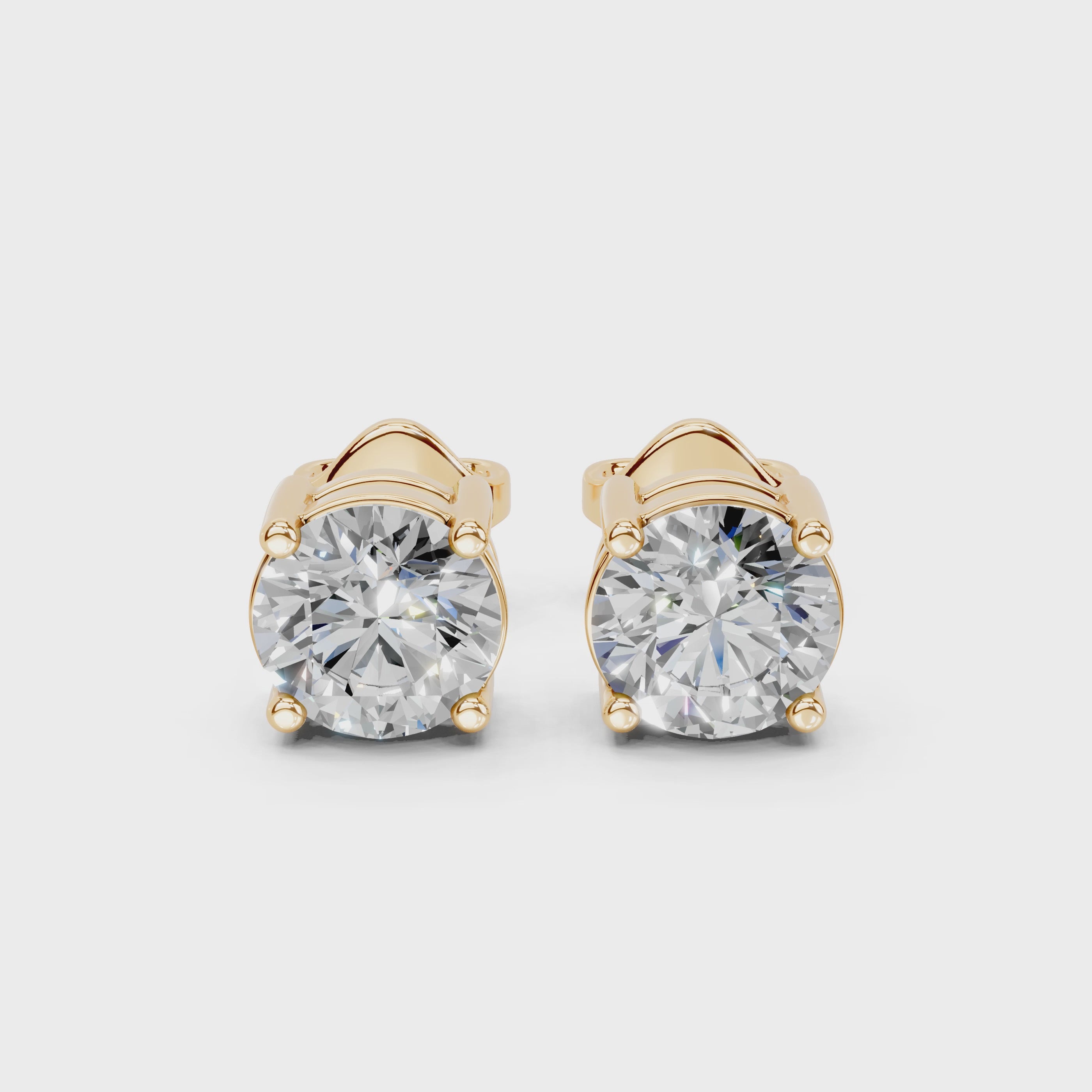 Four Prong Round Cut Lab Grown Diamond Studs