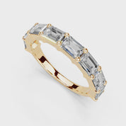 Emerald Cut Lab Grown Diamond Anniversary Band
