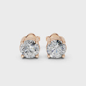 Four Prong Round Diamond Studs