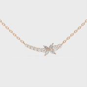 Colgante con barra de diamantes cultivados en laboratorio de 1,26 cts en talla marquesa y redonda