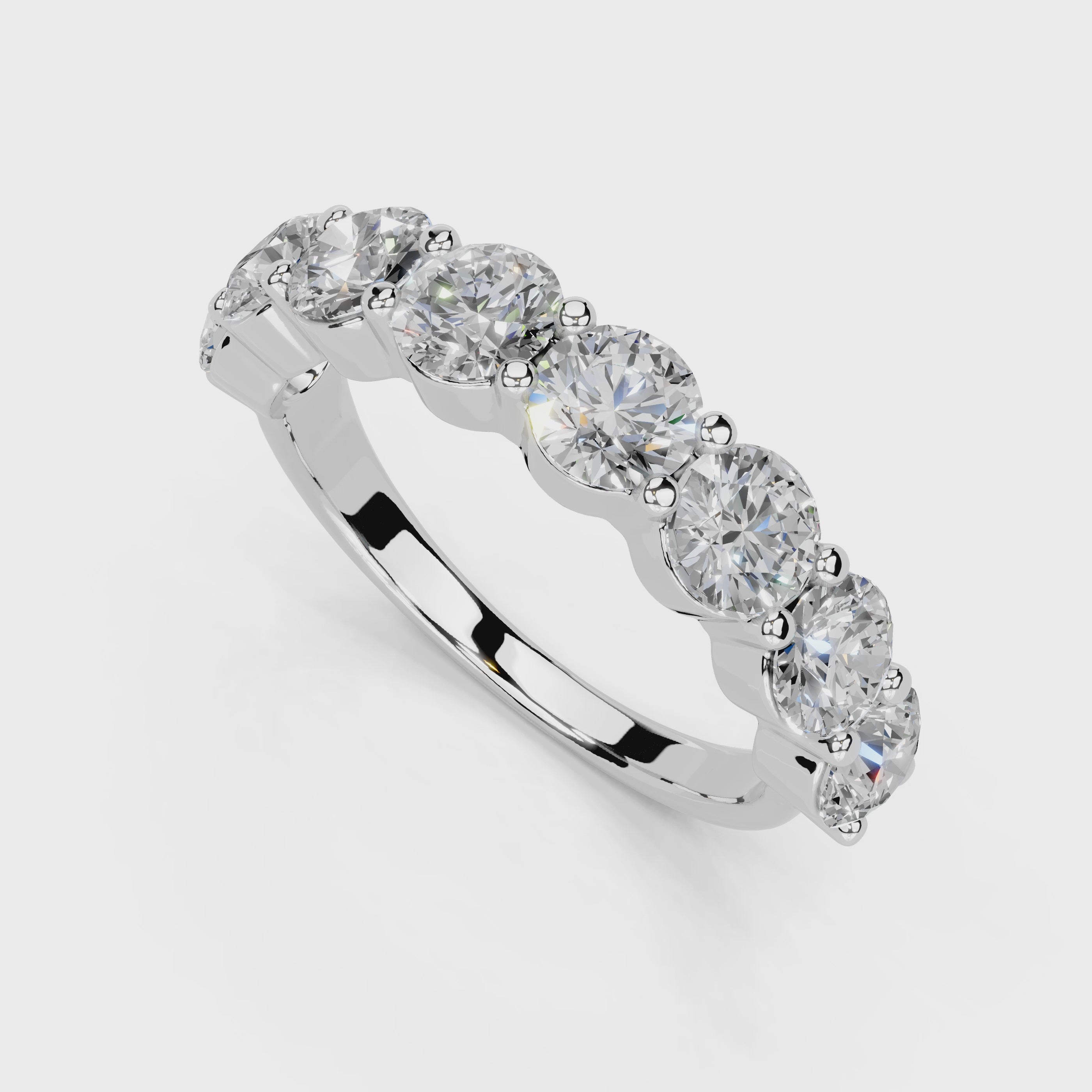 Round Cut Lab Grown Diamond Anniversary Band