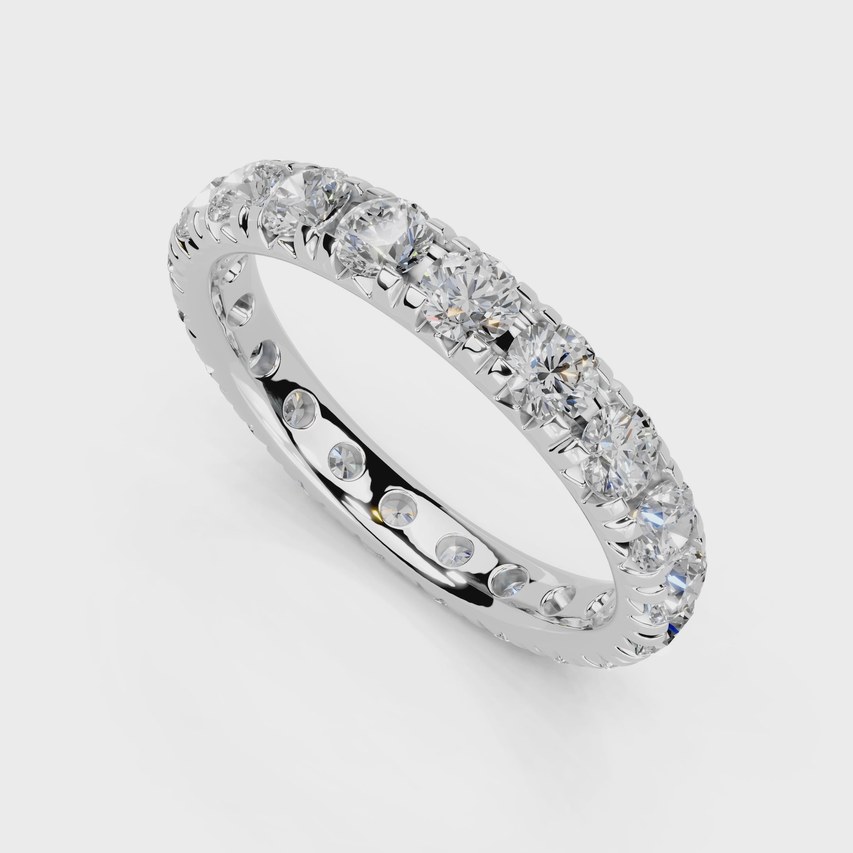Round Cut Lab Grown Diamond Eternity  Band