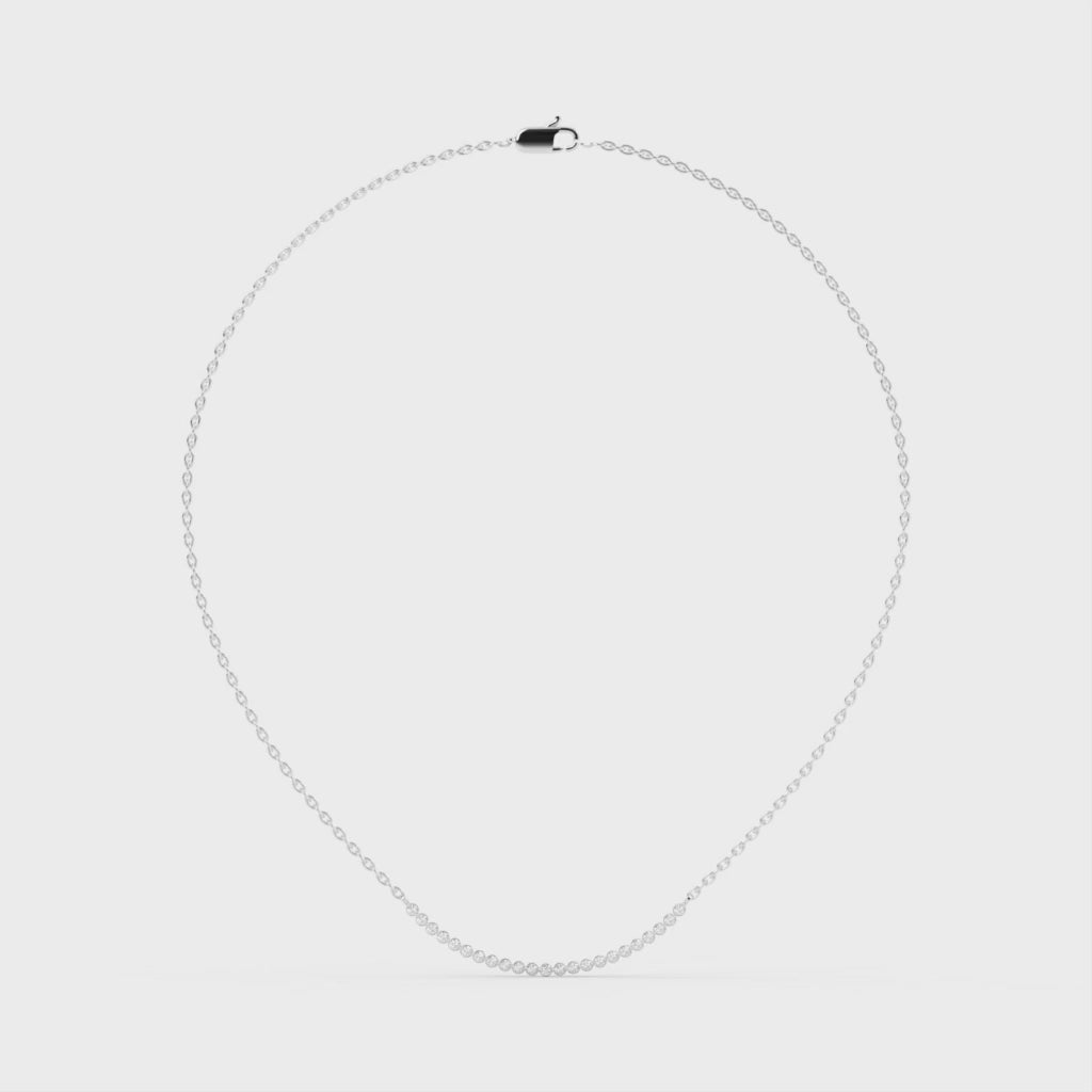 Collar de diamantes cultivados en laboratorio de talla redonda