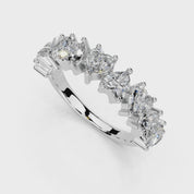 Heart Cut Lab Grown Diamond Anniversary Band